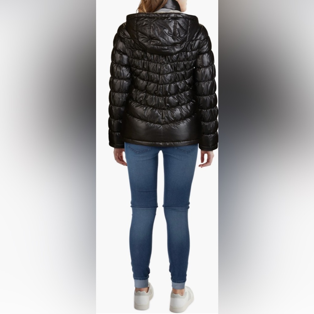NWT Kenneth Cole Hooded Front Zip Puffer Jacket - Picture 2 of 16